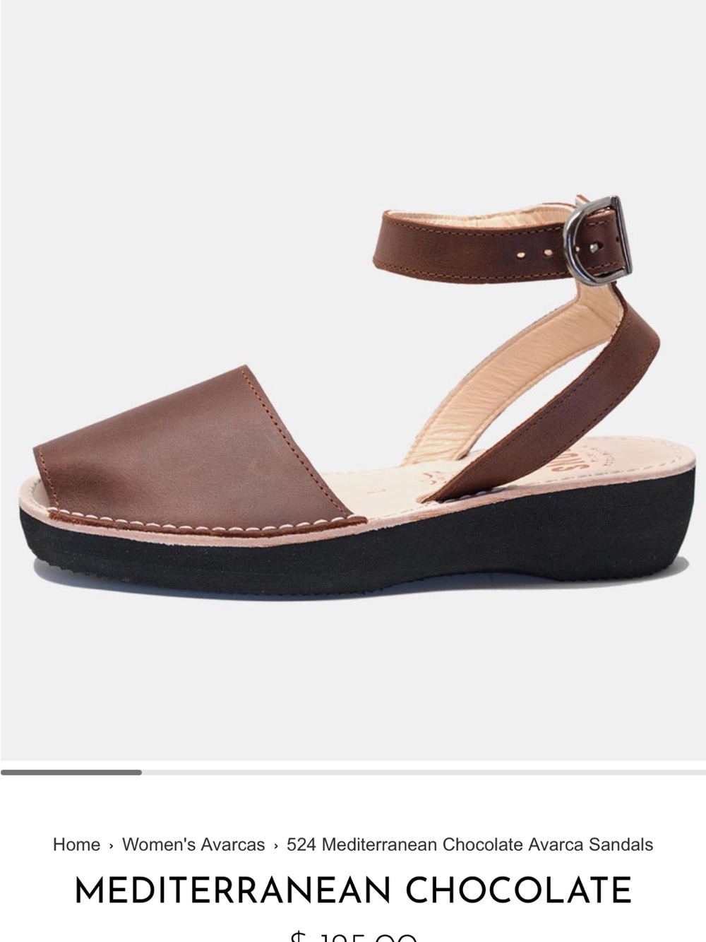 PONS Mediterranean Chocolate Women’s Avarca Sandal — Brown